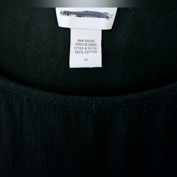 Soft Surroundings 100% Cotton Asymmetrical Midi Dress - Picture 3 of 10